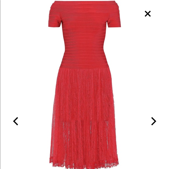 Herve Leger Red Dress - Picture 3 of 7